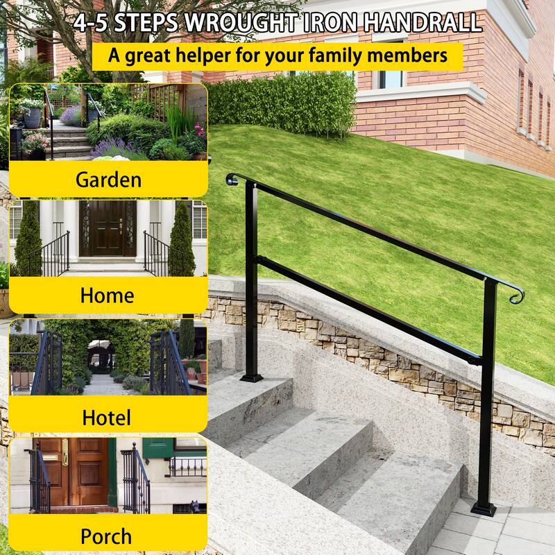 Iron Stair Rail Steps Suitable for Garden Porch and Home Applications