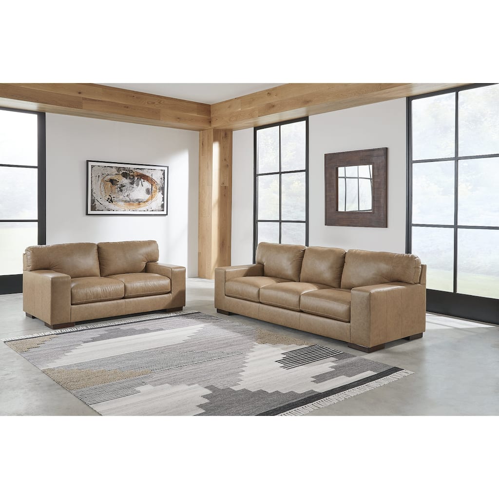 Signature Design by Ashley Lombardia Brown 2-Piece Upholstery Package - 96" W x 40" D x 35" H