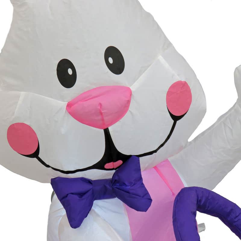 National Tree Company 48 in. Inflatable Waving Easter Bunny - 4 ft