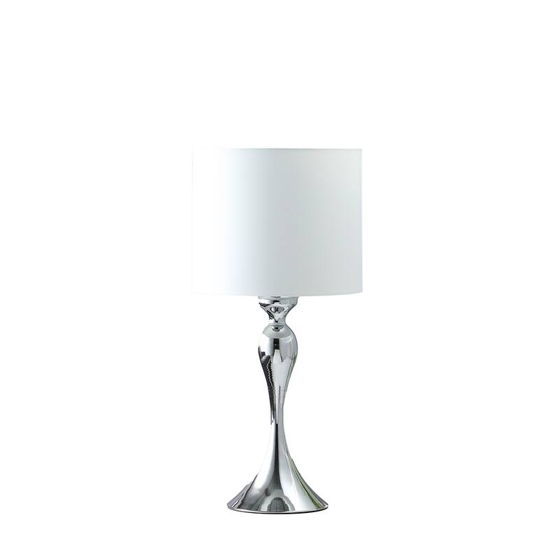 Bailey Silver Chrome Modern Candlestick Table Lamp