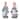 Fitz and Floyd Jardin Rabbit Salt and Pepper Shaker Set