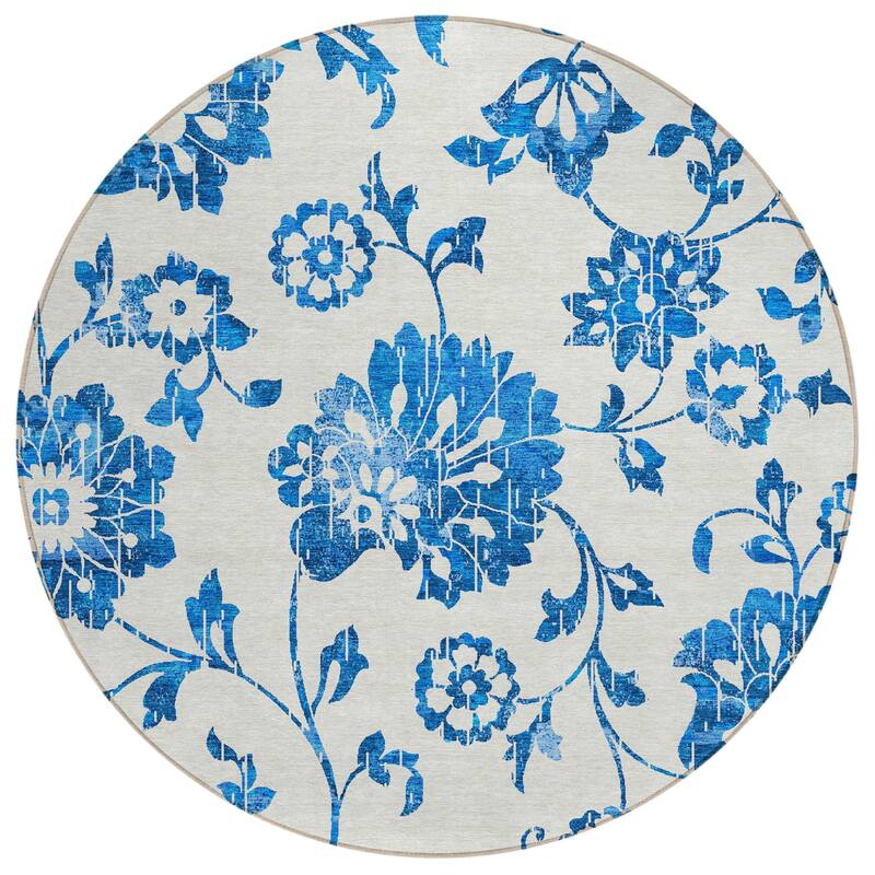 HomeRoots Floral Transitional Rectangle Outdoor Rug