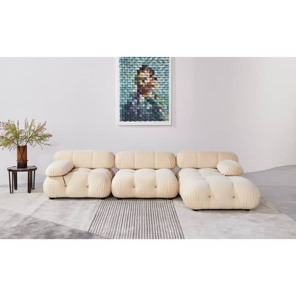 slide 2 of 29, Daimion 4 Pieces Upholstered Sectional