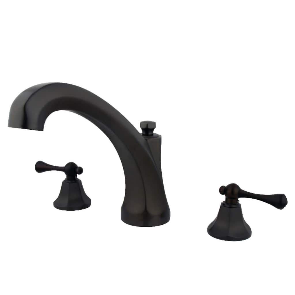 Kingston Brass Vintage Deck Mounted Roman Tub Filler with Lever