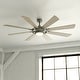 preview thumbnail 1 of 14, Burlington 68 in. Indoor Outdoor Windmill Ceiling Fan with Reversible Blades, LED Light Kit, Remote, 6 Speeds Efficient DC Motor 68-in W x 15-in H x 68-in D - Slate Gray