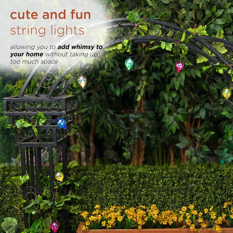 Solar Colorful Air Balloons String Lights with Cool White LED
