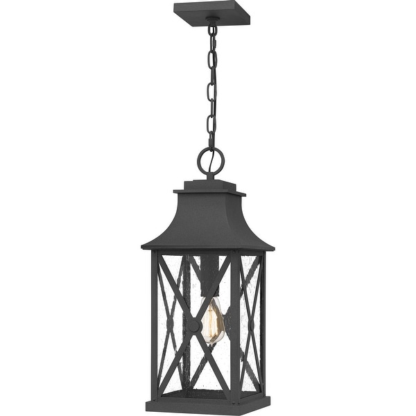 Ellerbee Outdoor Hanging Lantern - Mottled Black. Opens flyout.