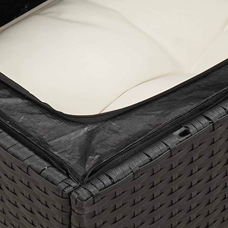 vidaXL Garden Sofa Set Black PE rattan Large Modular Garden Sofa Set - 24.4 x 24.4 x 27.2