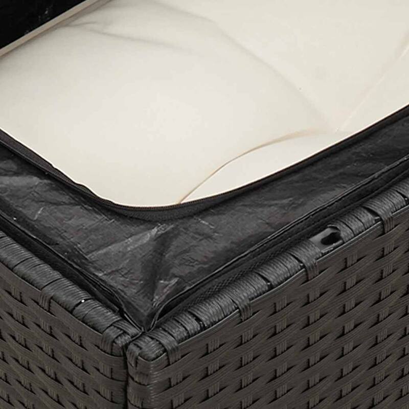 vidaXL Garden Sofa Set Black PE rattan Large Modular Garden Sofa Set - 24.4 x 24.4 x 27.2