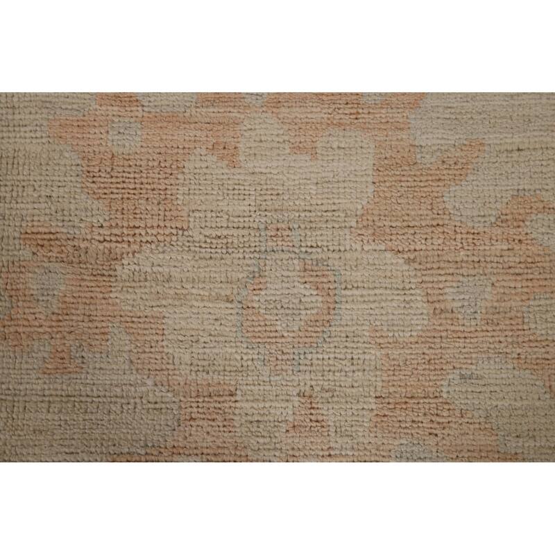 Vegetable Dye Oushak Turkish Area Rug Hand-knotted Wool Carpet - 8'4"x 9'11"