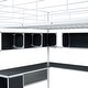 preview thumbnail 22 of 26, Full Size Metal Loft Bed with Bookcase, Desk, and Cabinet, Black - Space-Saving Design, Durable Construction for Bedroom