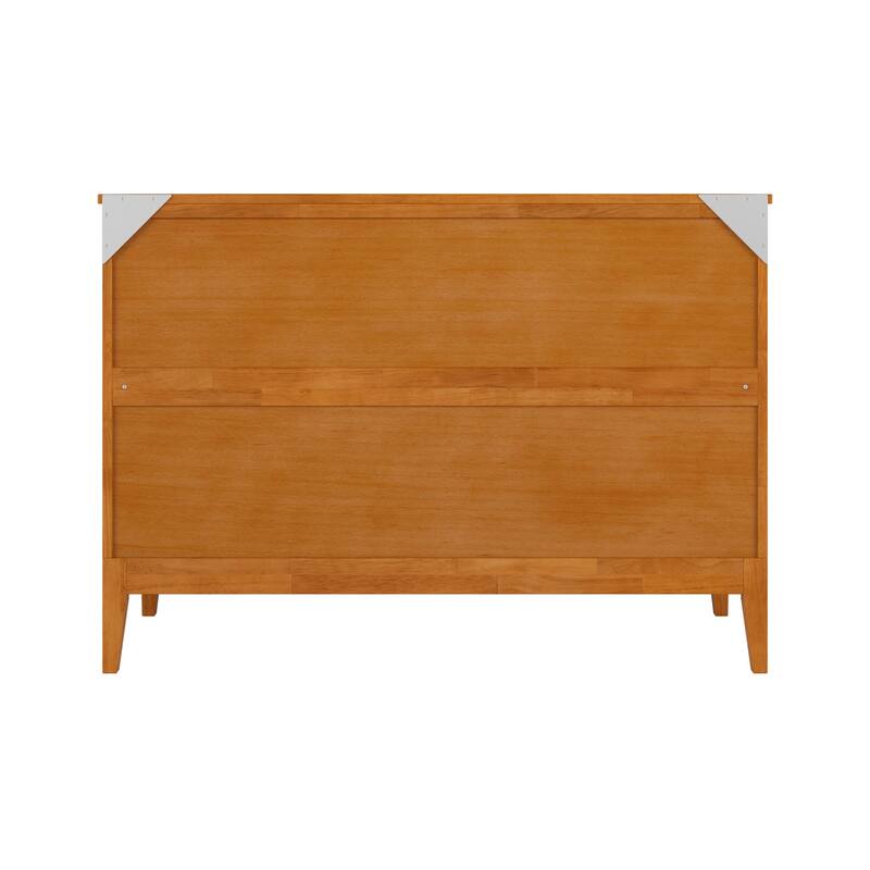 Solid Wood Murphy Bed Chest with Mattress & Charger - Full Size Bed - Space Saving Furniture