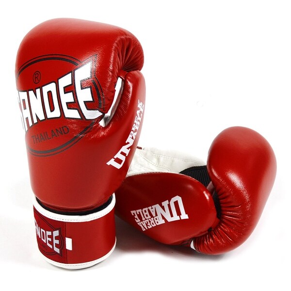 Black /& Red Leather Boxing Gloves Sparring Sandee Cool-Tec Muay Thai White