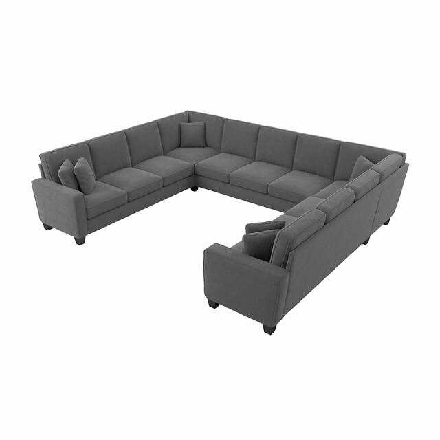 Stockton 135W U Shaped Sectional Couch by Bush Furniture - French Gray