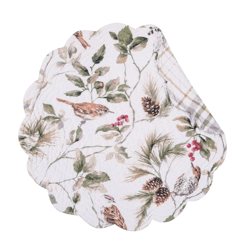 Mira Songbird Round Placemats Set of 6, 17"
