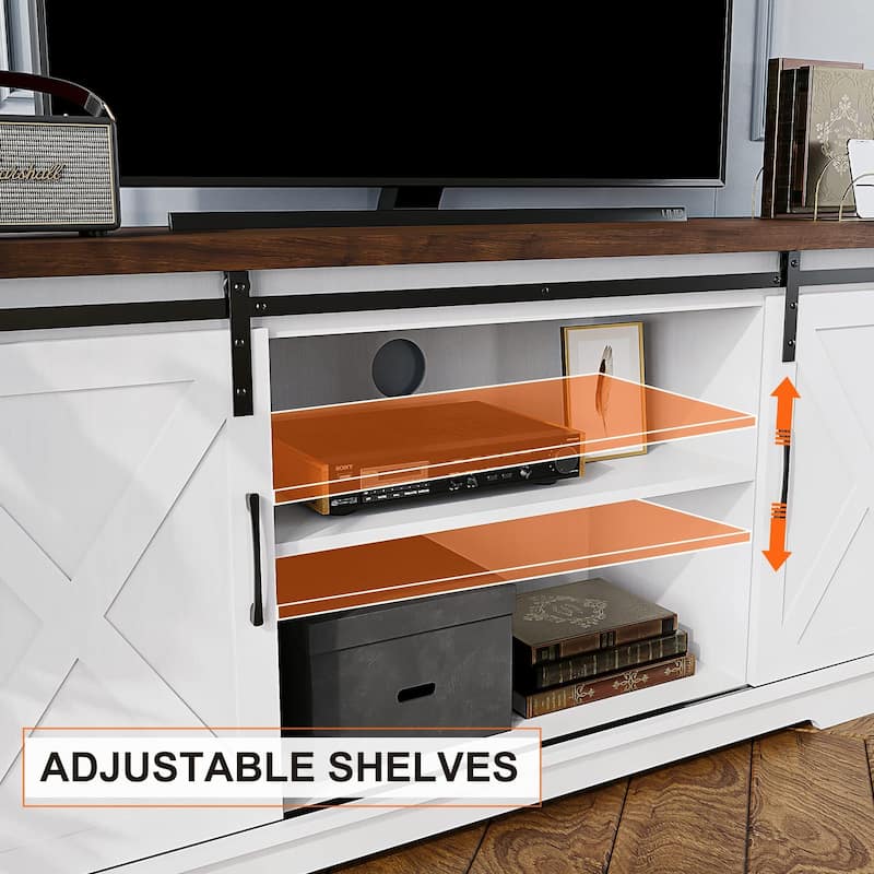 Farmhouse TV Stand for 65 Inch TV