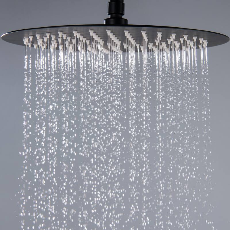 Freestanding Outdoor Shower System for Backyard/Garden/Poolside/Beach, Floor Mounted Shower Faucet with Shower Head & Handheld