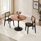 preview thumbnail 20 of 34, Art Leon Cane Backrest Leather Dining Chairs (Set of 2)