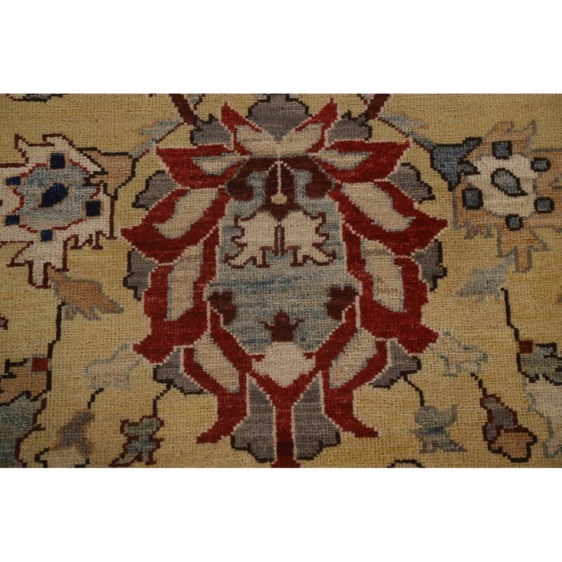 Vegetable Dye Ziegler Oriental Area Rug Hand-knotted Wool Carpet - 9'1"x 11'7"
