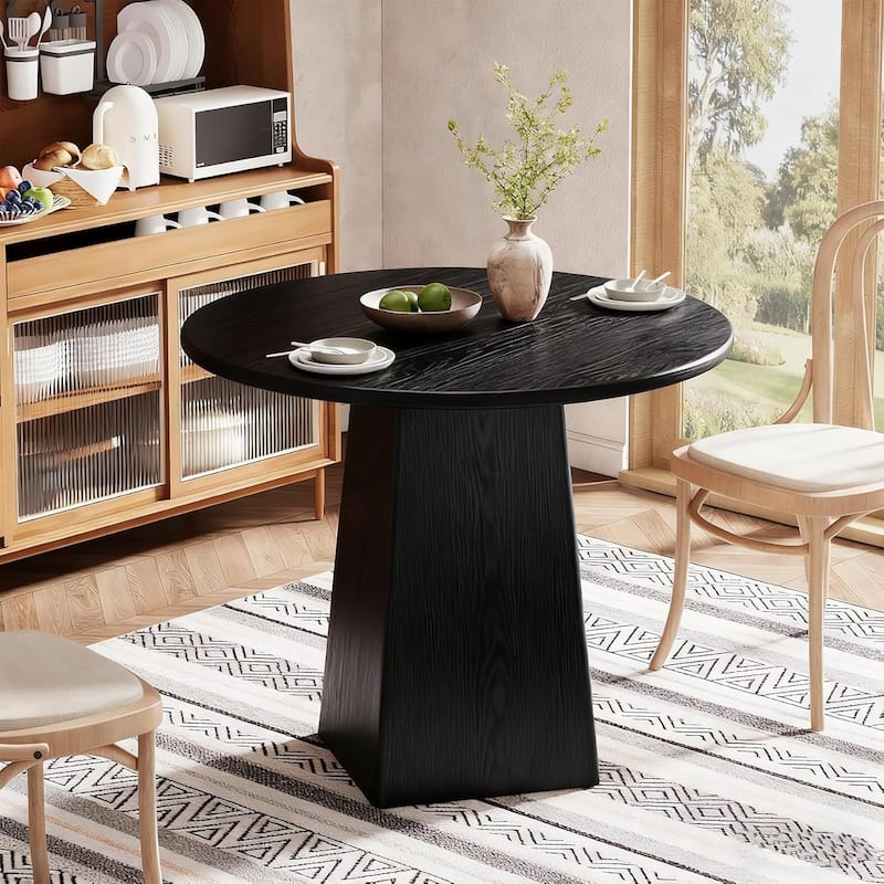 31.5-Inch Round Dining Room Table for 2-4, Small Kitchen Dinner Table for Dining Room Living Room