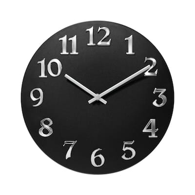 Infinity Instruments Vogue 12-inch Round Wall Clock - 12 x 1.25 x 12