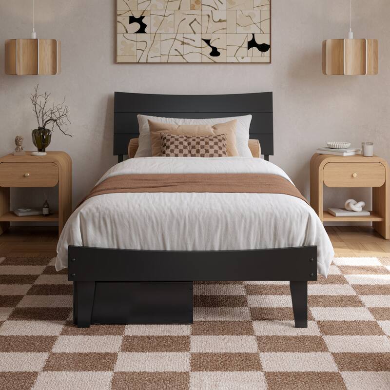 Phoenix Wood Platform Bed with Storage Drawers