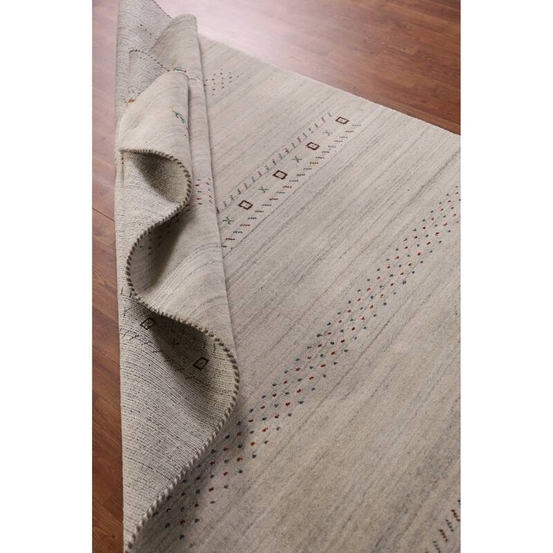 Animals Gabbeh Indian Area Rug Handmade Wool Carpet - 5'1" x 7'9"