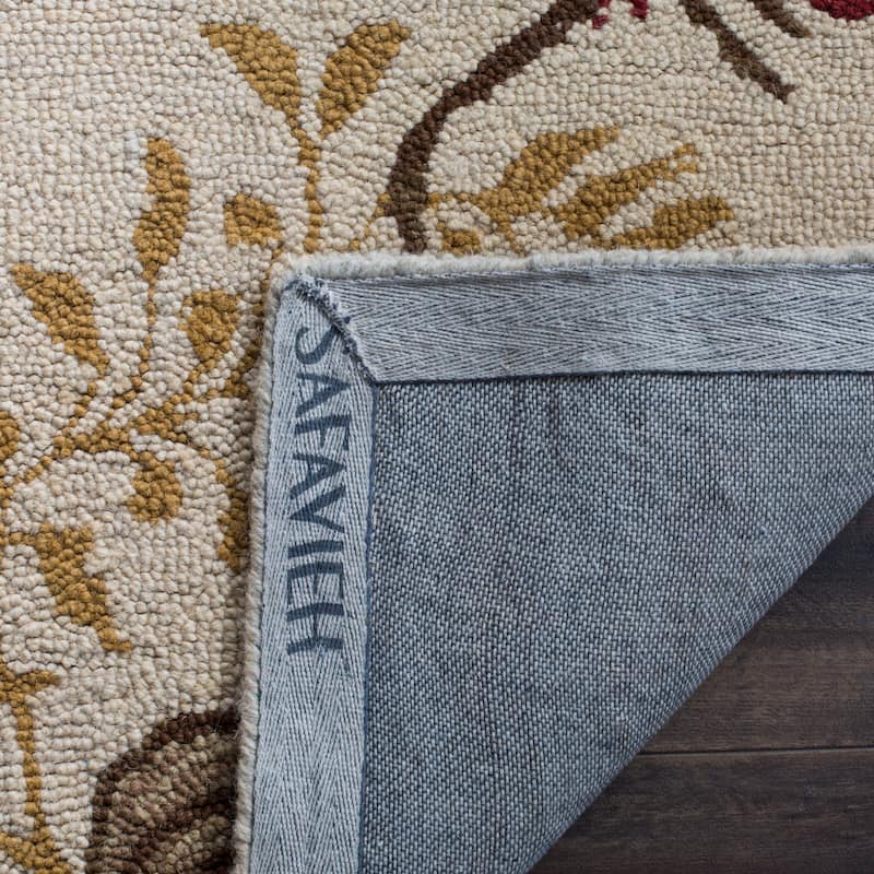 SAFAVIEH Handmade Blossom Wintrud Modern Floral Wool Rug