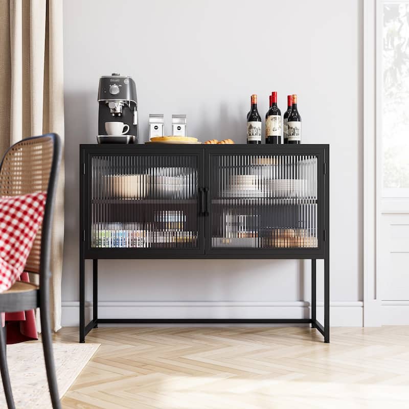 Buffet Cabinet with Glass Doors