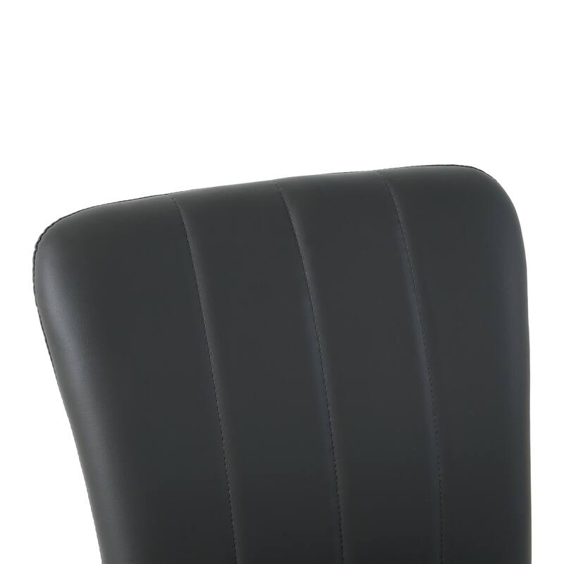 Modern 4 Piece PU Kitchen Dining Chairs with Cushions, Metal Legs, Backrests for Dining Room Kitchen Living Room Bedroom