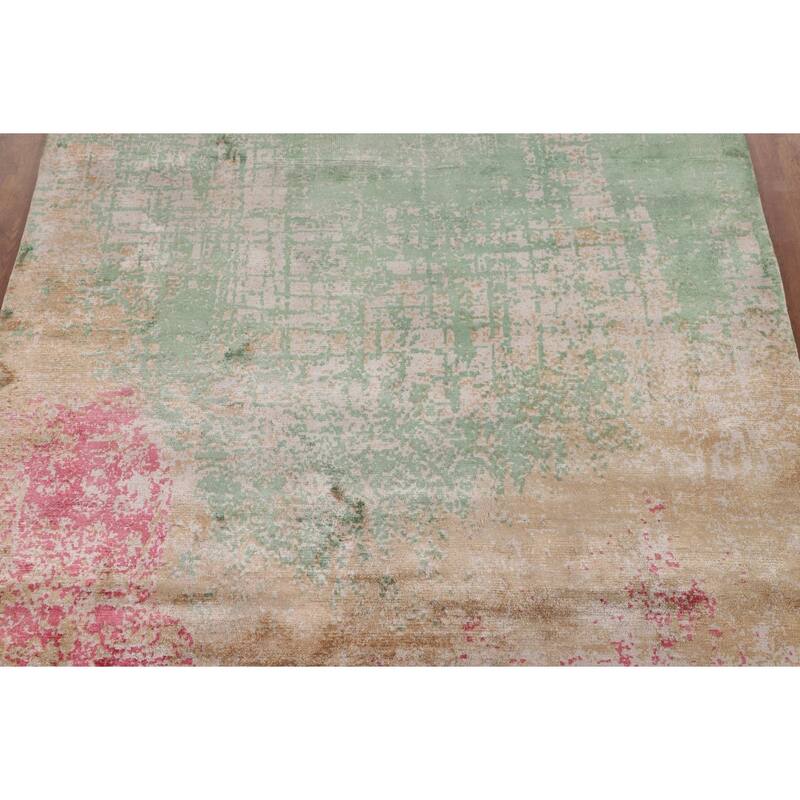 Contemporary Abstract Indian Area Rug Handmade Wool Carpet - 5'7"x 7'10"