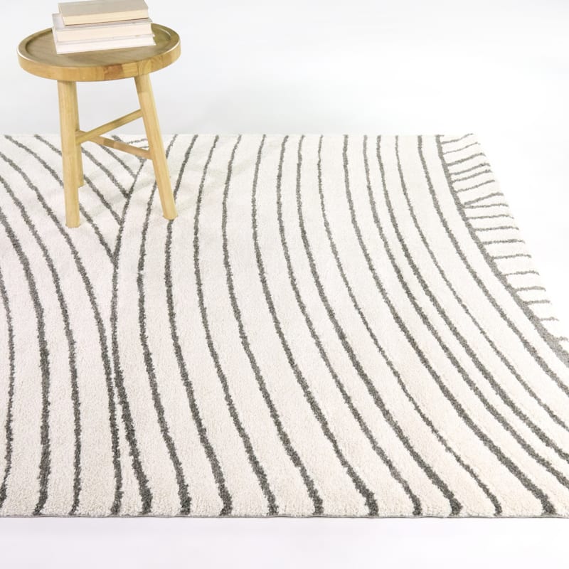 Bergman Organic Modern Area Rug - Grey - 5'3" x 7'