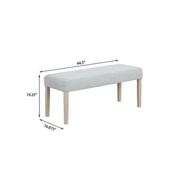 Contemporary Style Bench With Upholstered Seat Standard Height For ...