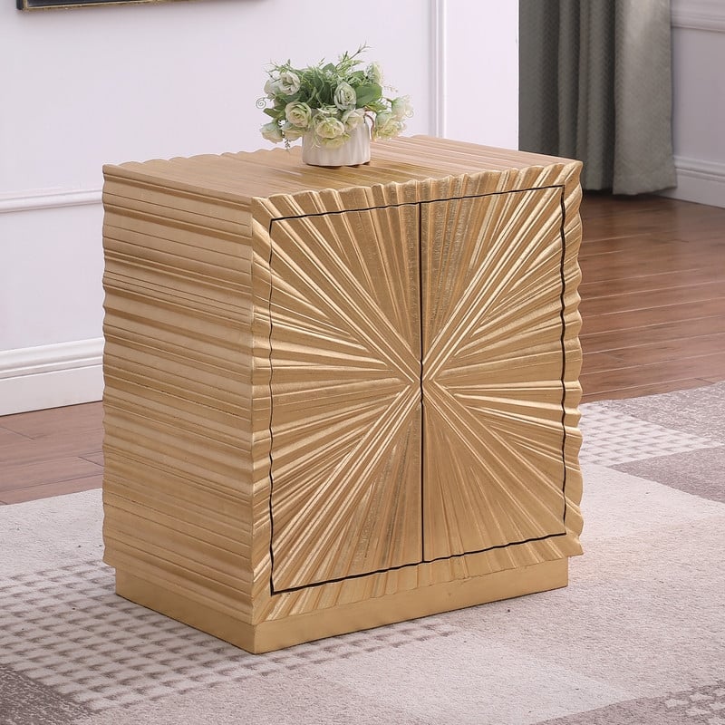 Best Master Furniture Adian Gold Side Table