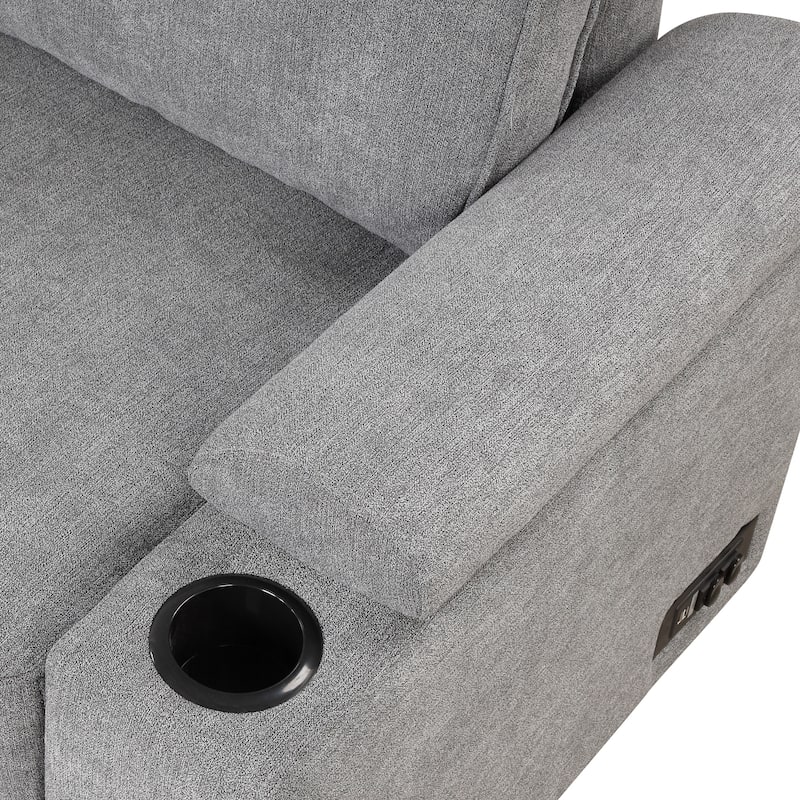 84.75'' L-Shaped 5 Seater Sectional Sleeper Sofa Bed with Storage Ottoman and Pull-Out Bed, Perfect for Living Room