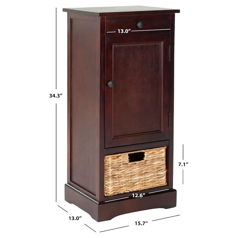 SAFAVIEH Ardella 2-Drawer Grey Tall Storage Unit - 15.7" x 13" x 34.3" - 16Wx13Dx34H