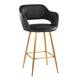 Option Black Faux Leather/Gold Metal