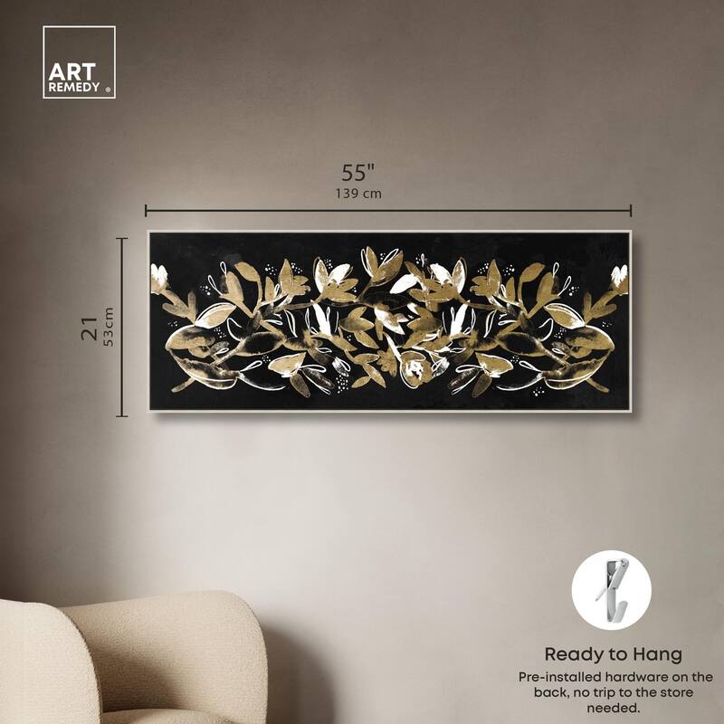 Flora Luxe Panoramic Canvas by Art Remedy