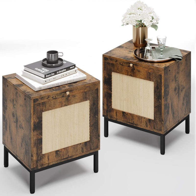 Natural Rattan Side Table