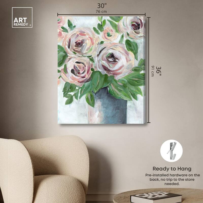 Flowers from my Garden Canvas by Art Remedy, Gallery Wrapped
