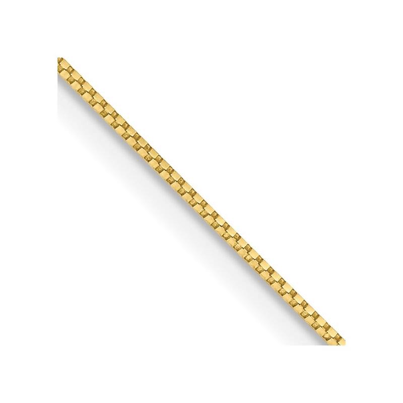 Curata 10k Yellow Gold 0.7mm Solid Box Chain Necklace (Spring-ring) Options: 16 18 20 24