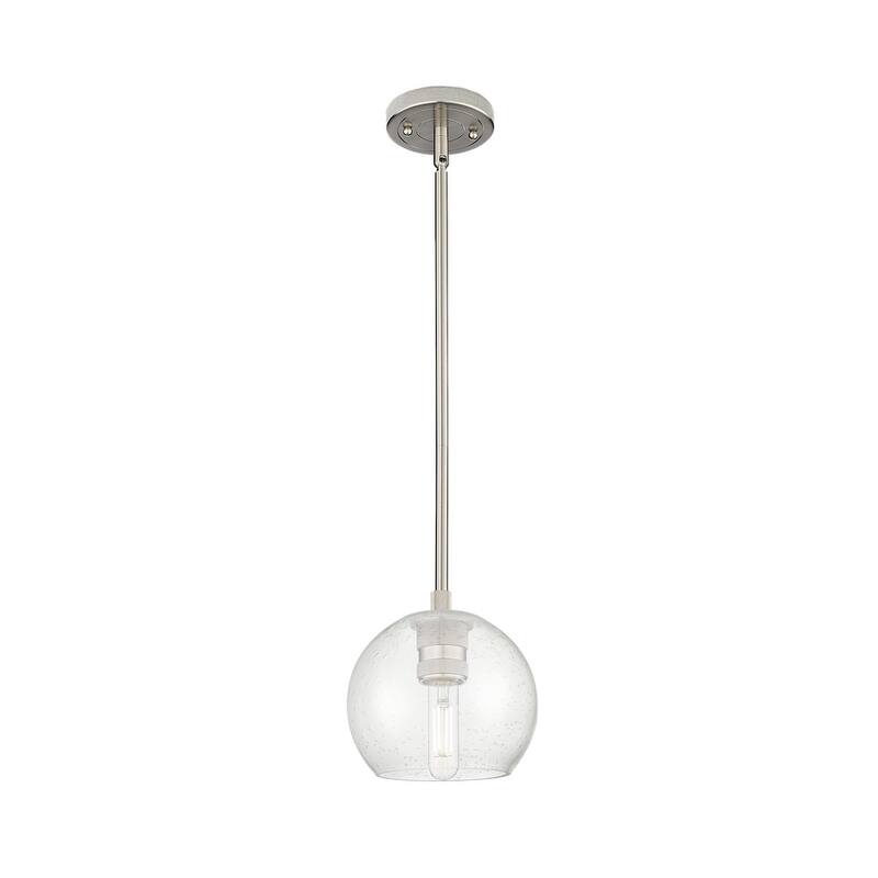 Innovations Lighting 434-1S-6-6 Crown Point Pendant Crown Point 6" - Satin Nickel / Seedy
