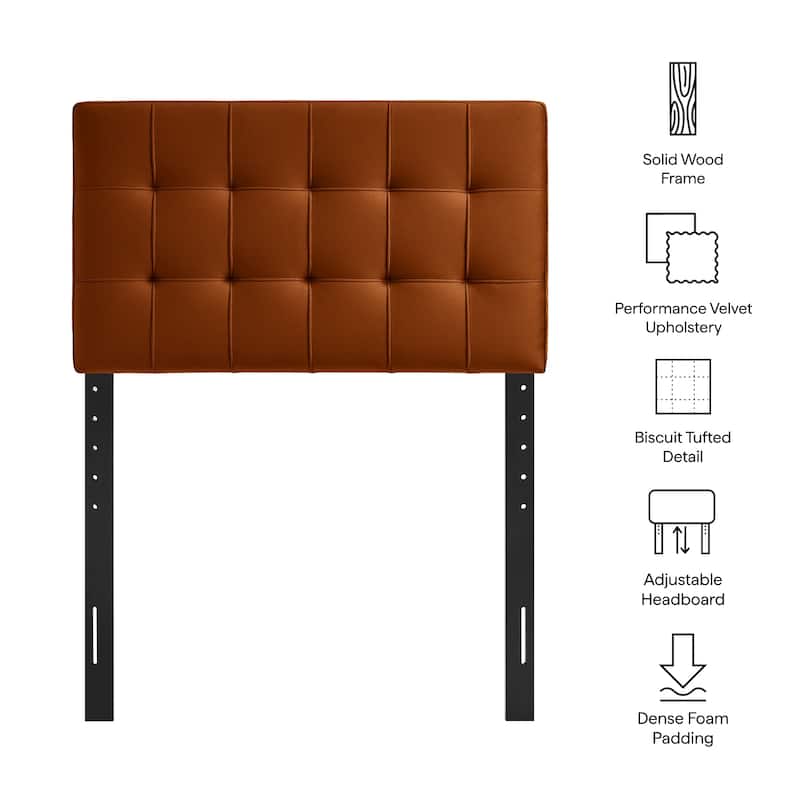 Lily Biscuit Tufted Performance Velvet Headboard