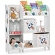 preview thumbnail 1 of 8, Costway Kids Toy and Book Organizer Children Wooden Storage Cabinet w/ - See Details White