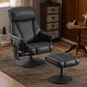 preview thumbnail 12 of 27, MCombo Swivel Recliner with Ottoman, Reclining Chair with Massage, Faux Leather Lounge Chair