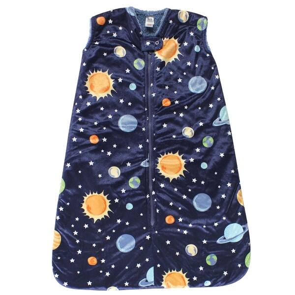 slide 1 of 1, Hudson Baby Infant Boy Mink with Faux Shearling Inner Sleeping Bag, Sack, Blanket, Solar System 0-6 Months - Solar System
