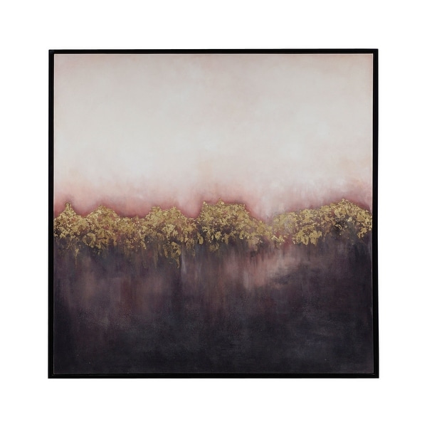 Elk Home 7011-1468 Event Horizon 48" x 48" Framed Painting on Hand Stretched Canvas - Pink
