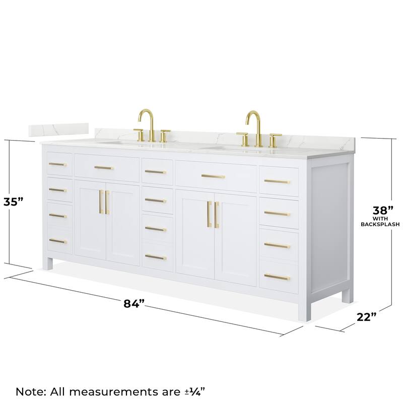 Wyndham Collection WCG2424-84D-QTZ-US3MXX Beckett 84" Free Standing