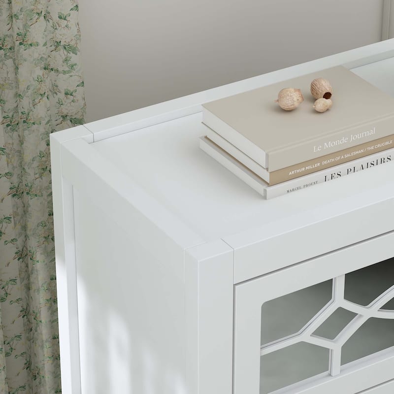 26"W Chest, Mirrored Nightstand, Side Cabinet,Beside Table
