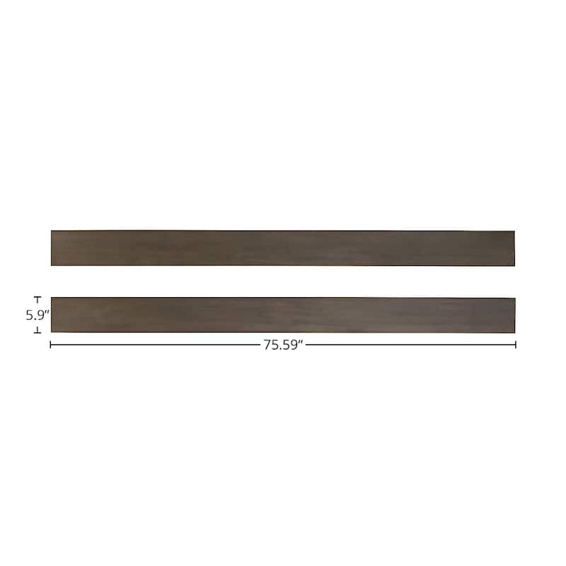 Taylor 76" Wide Farmhouse Full Size Bed Rails, Dusk Gray